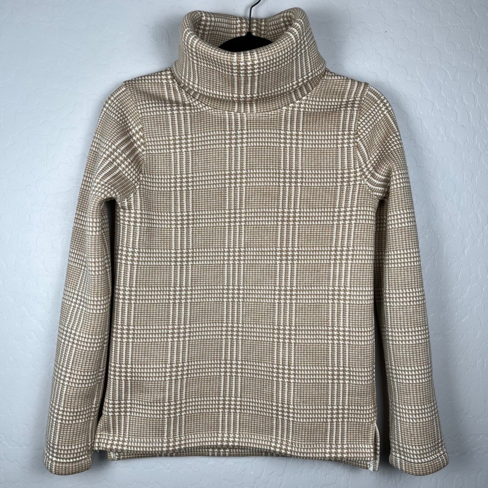 J.Crew Plaid Turtle Neck Pullover Sweater‎ Cozy Warm Top women's XS